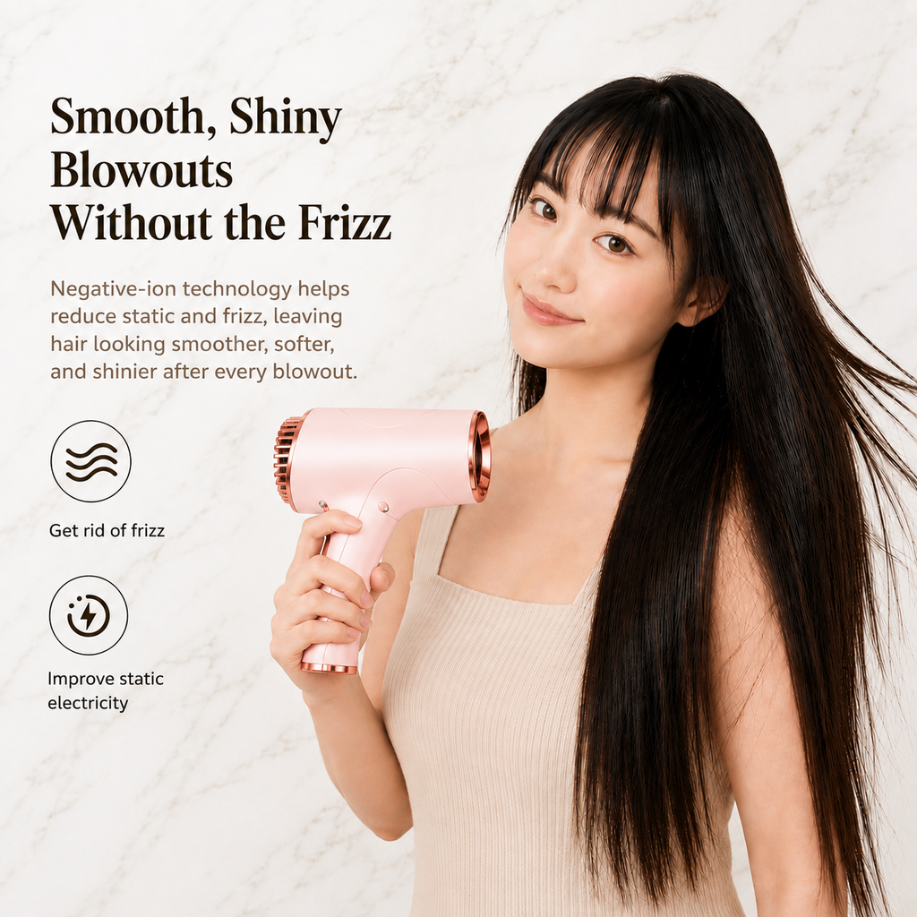 AeroFlow™ Go| Portable Ionic Hair Dryer