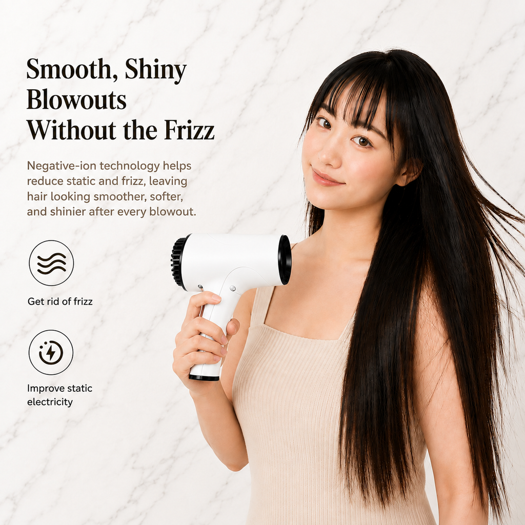 AeroFlow™ Go| Portable Ionic Hair Dryer