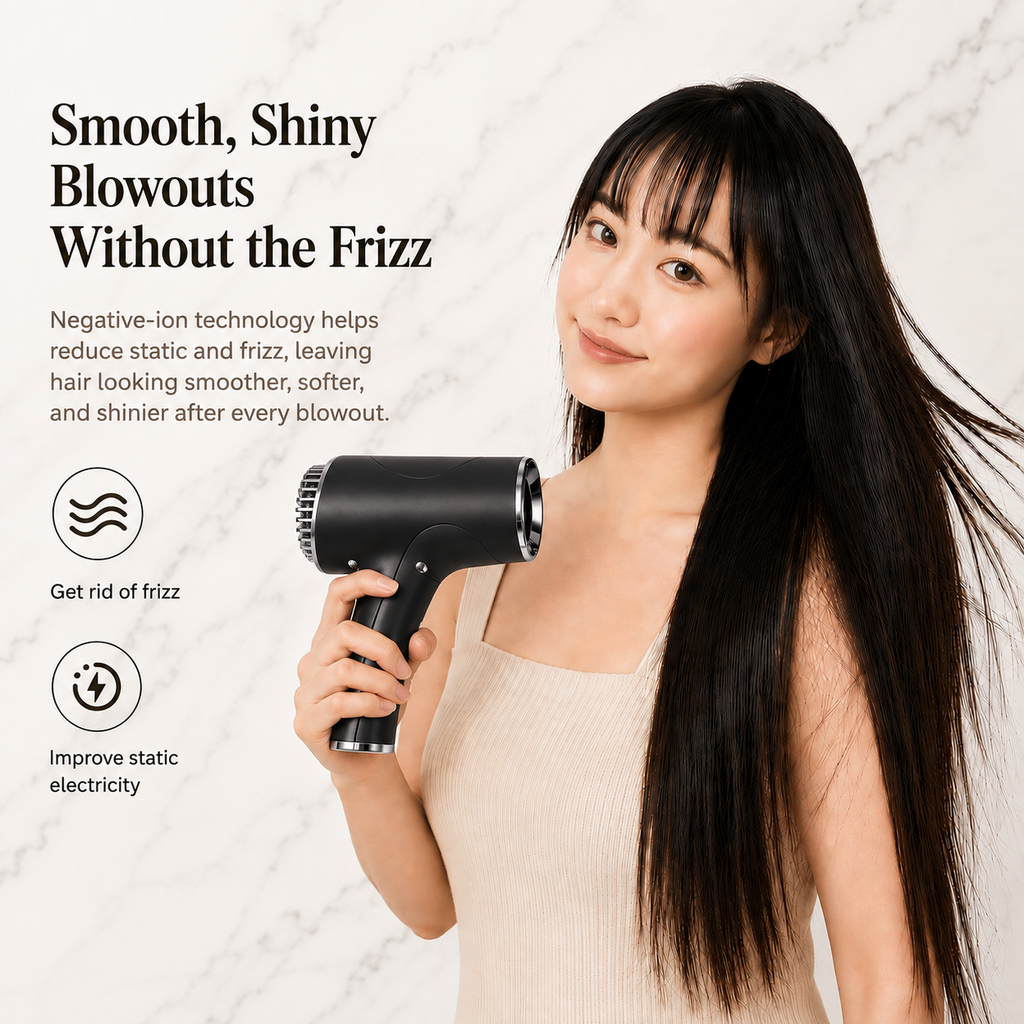 AeroFlow™ Go| Portable Ionic Hair Dryer
