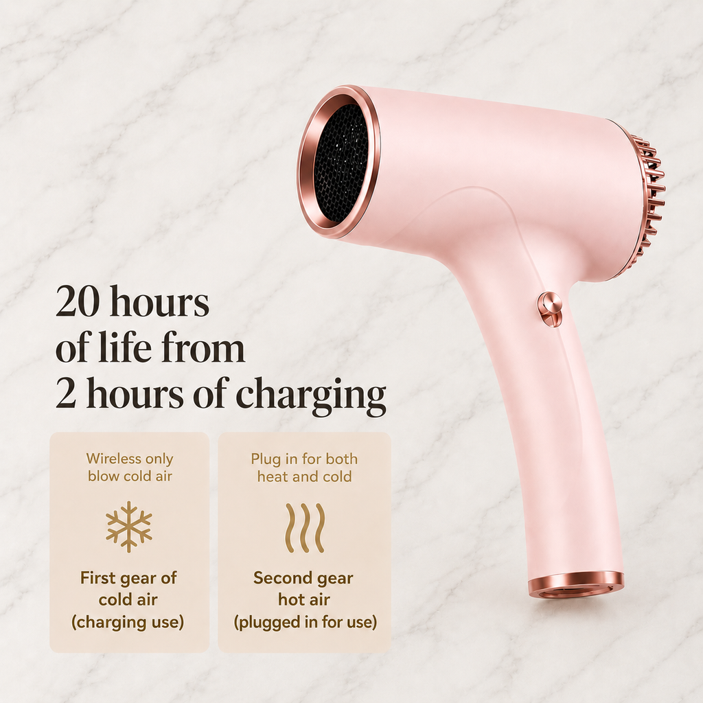 AeroFlow™ Go| Portable Ionic Hair Dryer