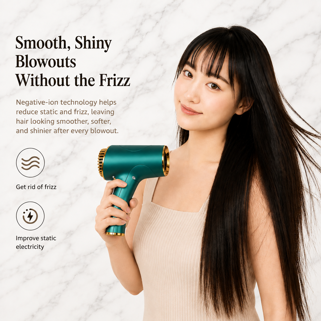 AeroFlow™ Go| Portable Ionic Hair Dryer