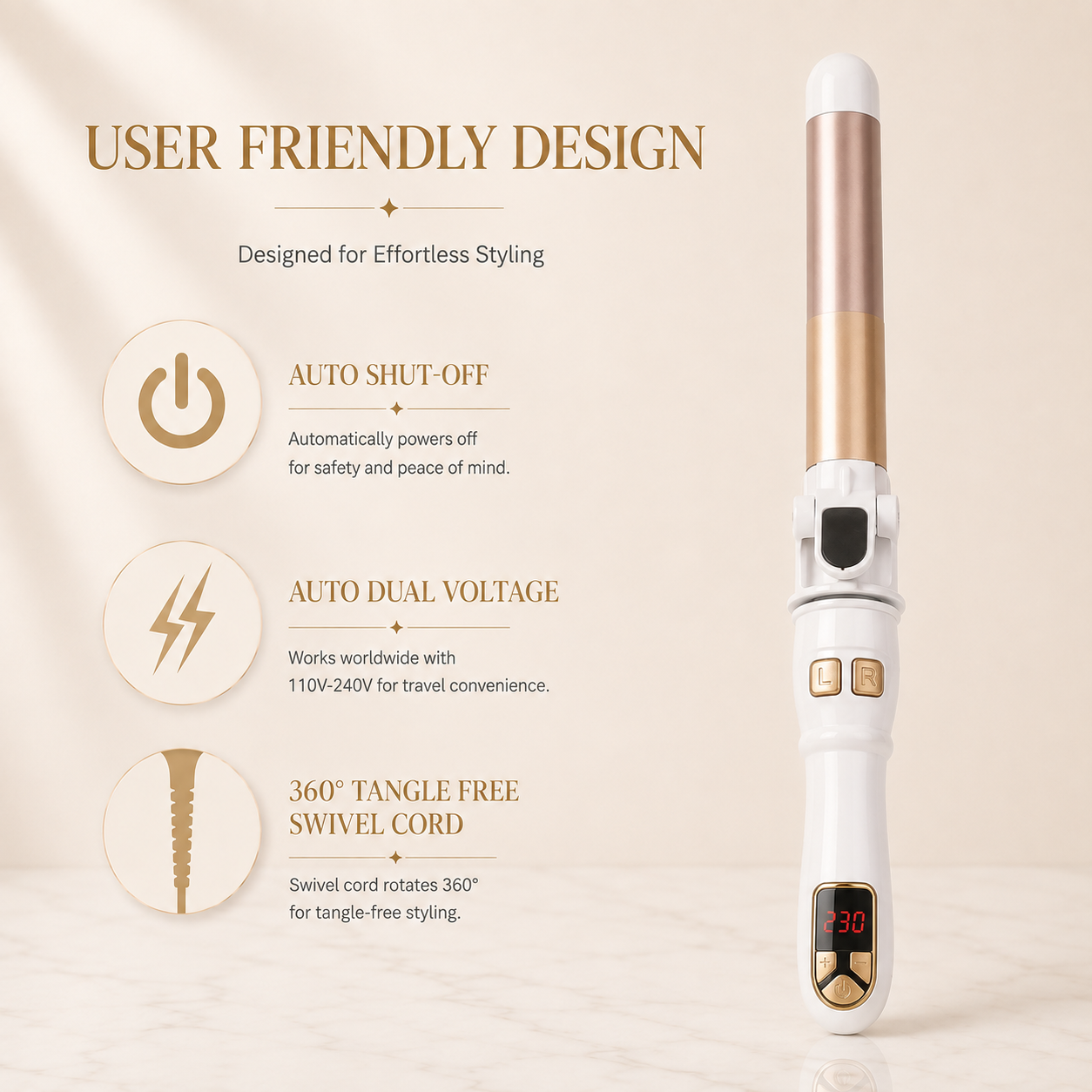 Curlelia™ Pro | Automatic Rotating Curling Iron