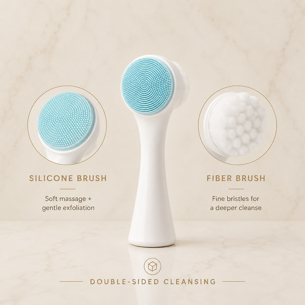 Arizele Essentials™ | Dual-Sided Facial Cleansing & Exfoliating Brush