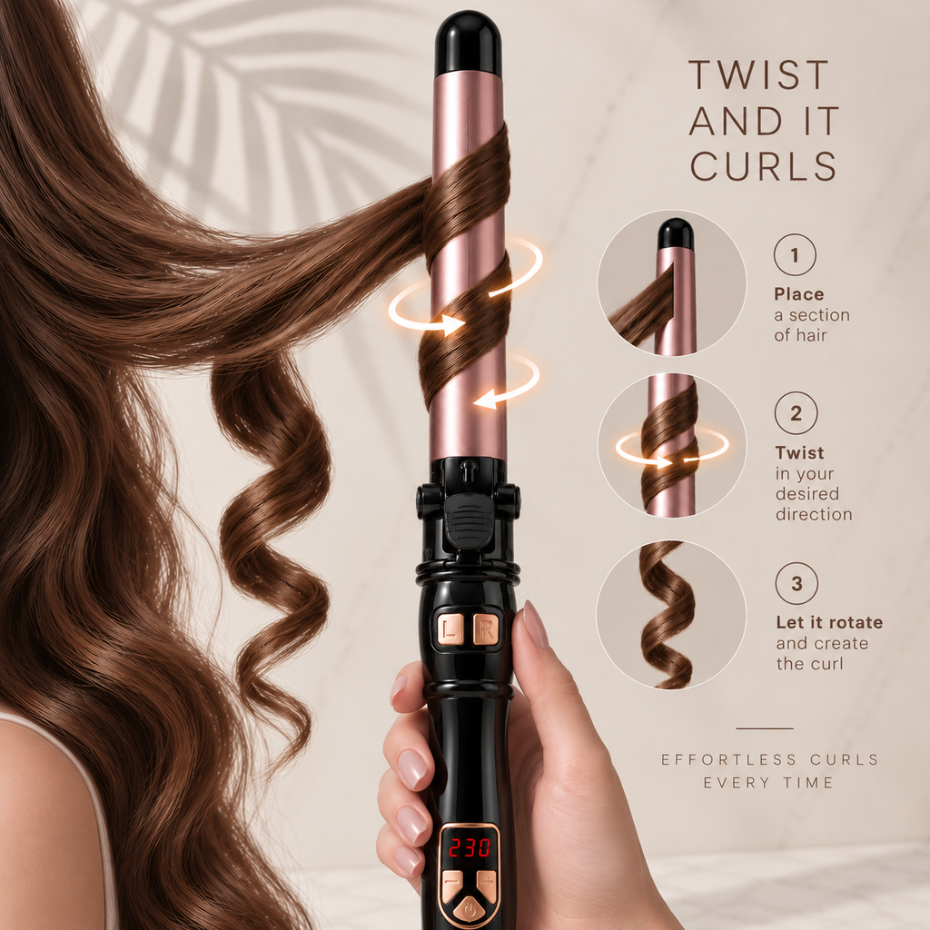 Curlelia™ Pro | Automatic Rotating Curling Iron