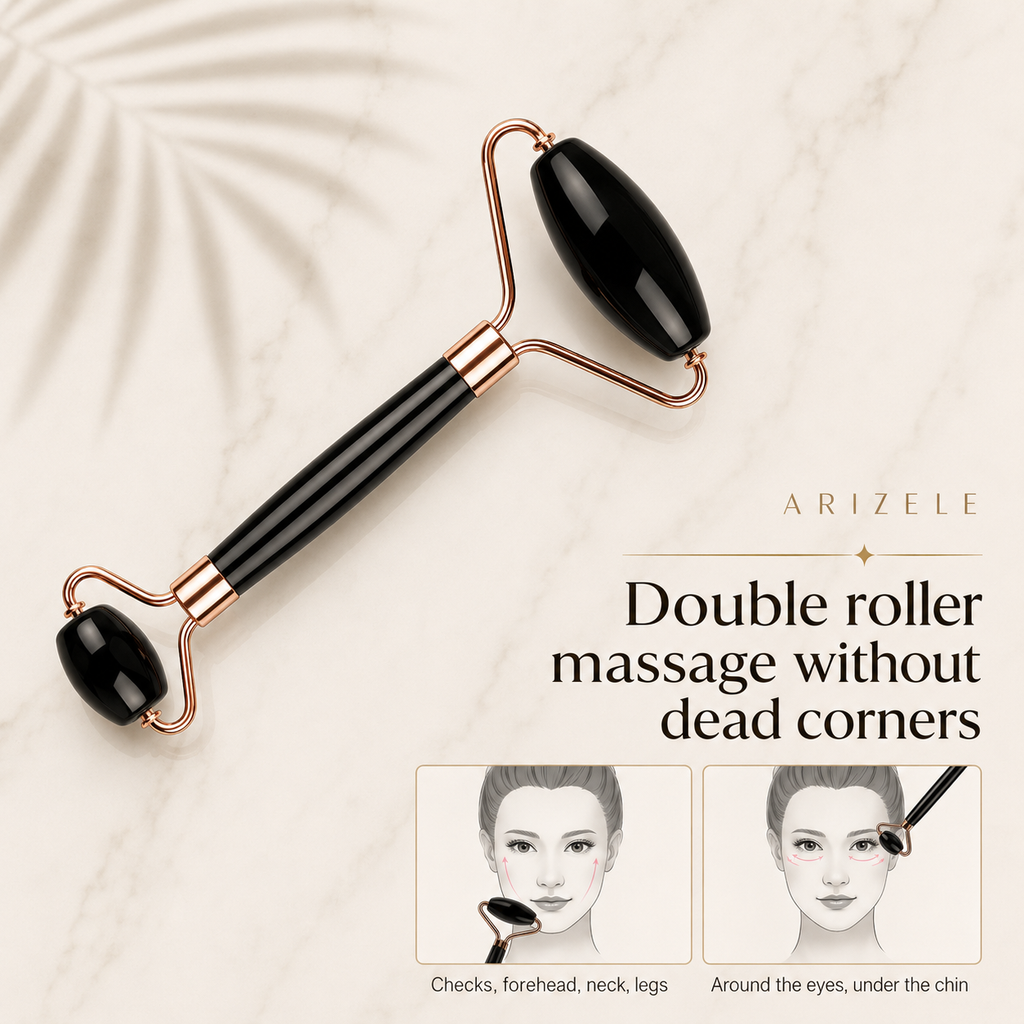 Glacielle™ | 3 Piece Cooling Facial Sculpting Set – Ice Roller & Gua Sha