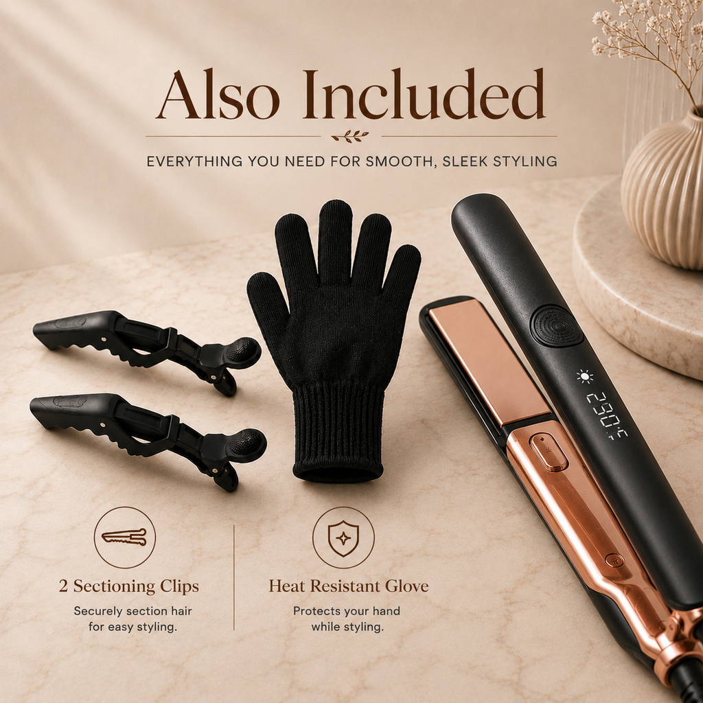 Straelia™ Pro | Digital Ceramic Flat Iron Hair Straightener