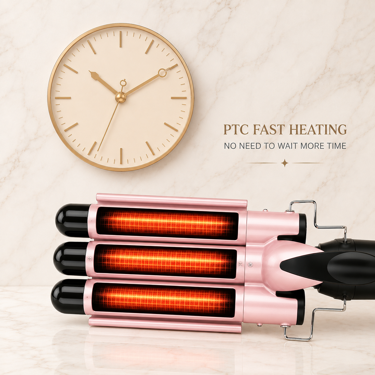 Curlelia™ Wave | 3-Barrel Hair Waver & Curling Iron
