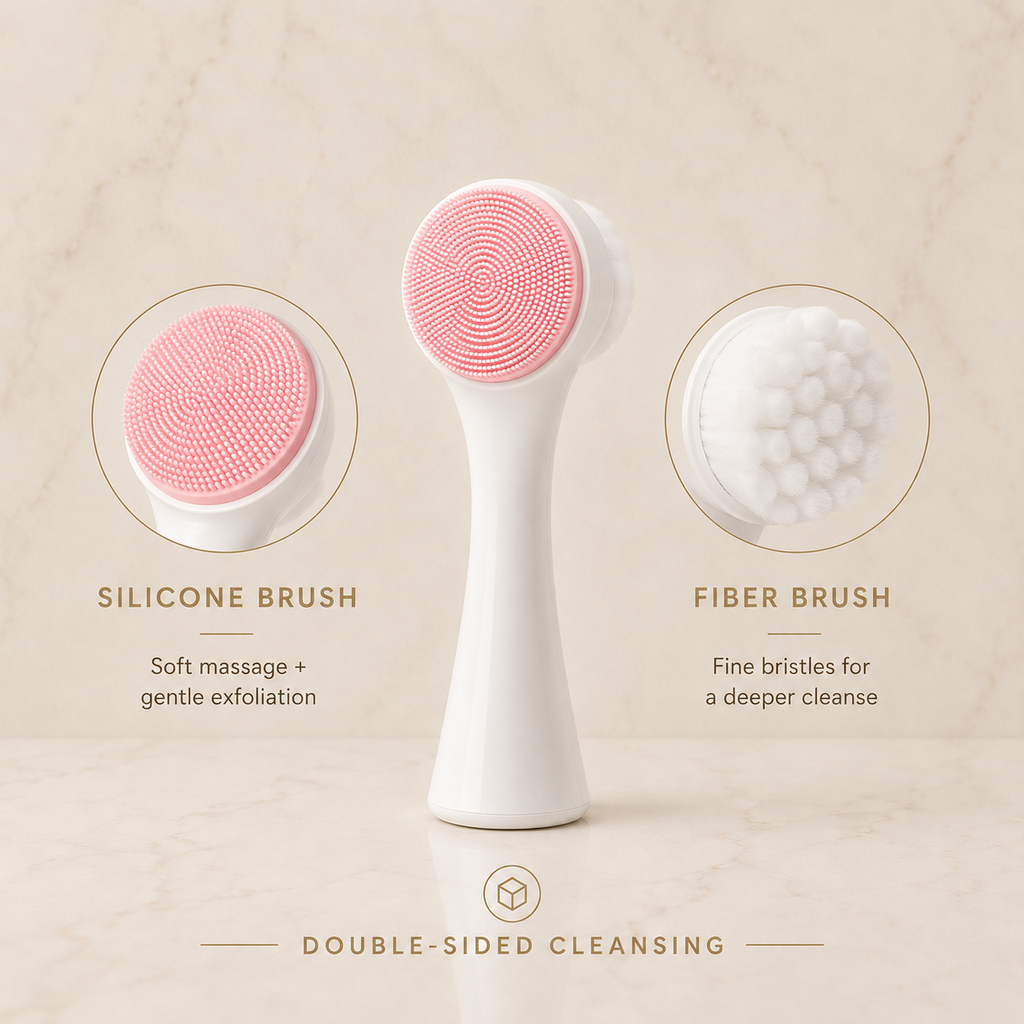 Arizele Essentials™ | Dual-Sided Facial Cleansing & Exfoliating Brush