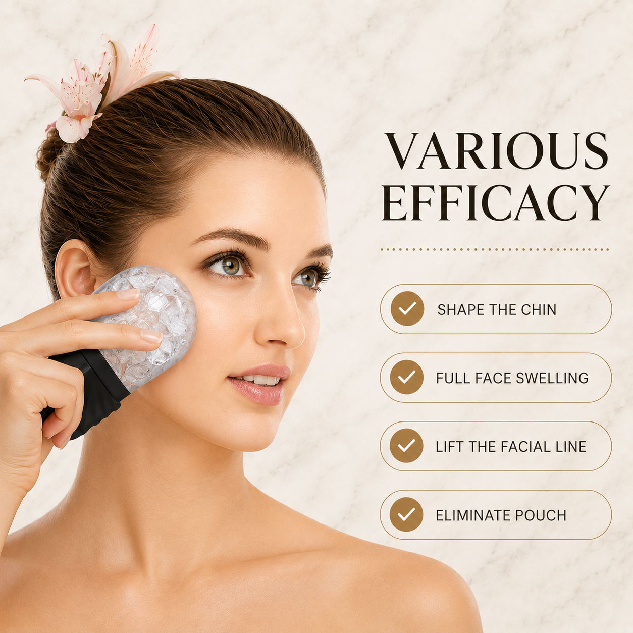 Glacielle™ | 3 Piece Cooling Facial Sculpting Set – Ice Roller & Gua Sha