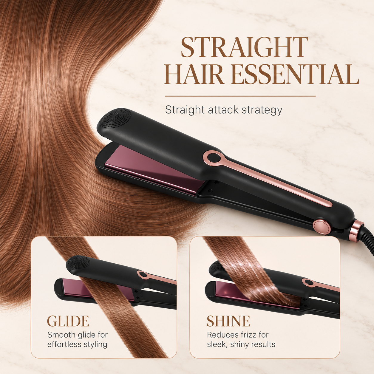 Straelia™ Nova | Ceramic Flat Iron Hair Straightener