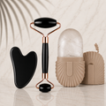 Glacielle™ | 3 Piece Cooling Facial Sculpting Set – Ice Roller & Gua Sha