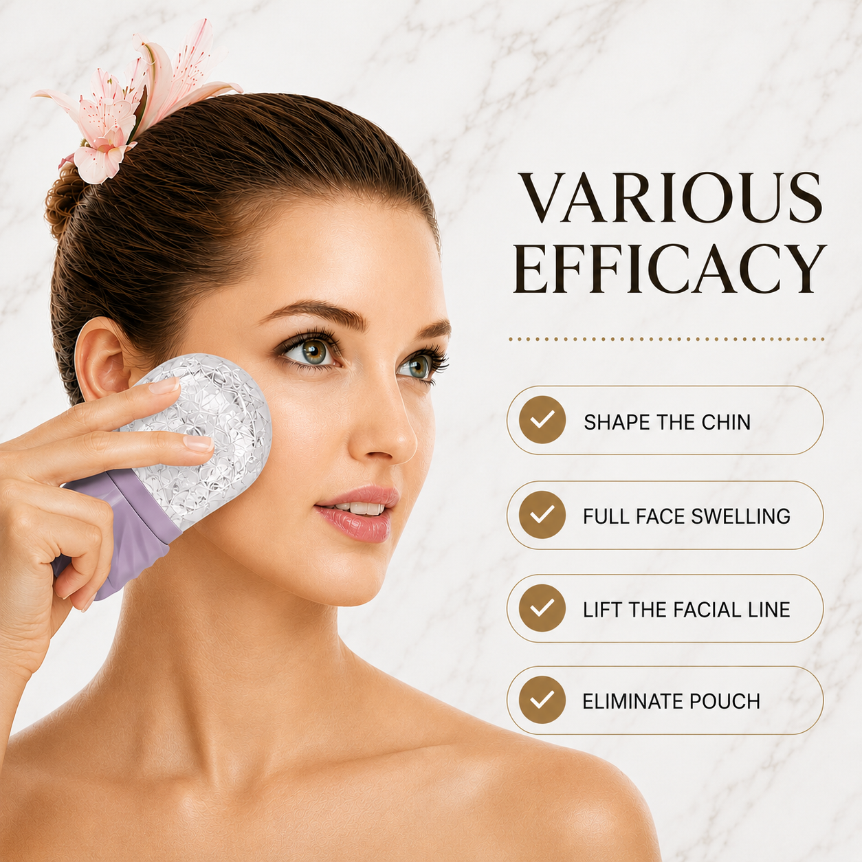 Glacielle™ | 3 Piece Cooling Facial Sculpting Set – Ice Roller & Gua Sha