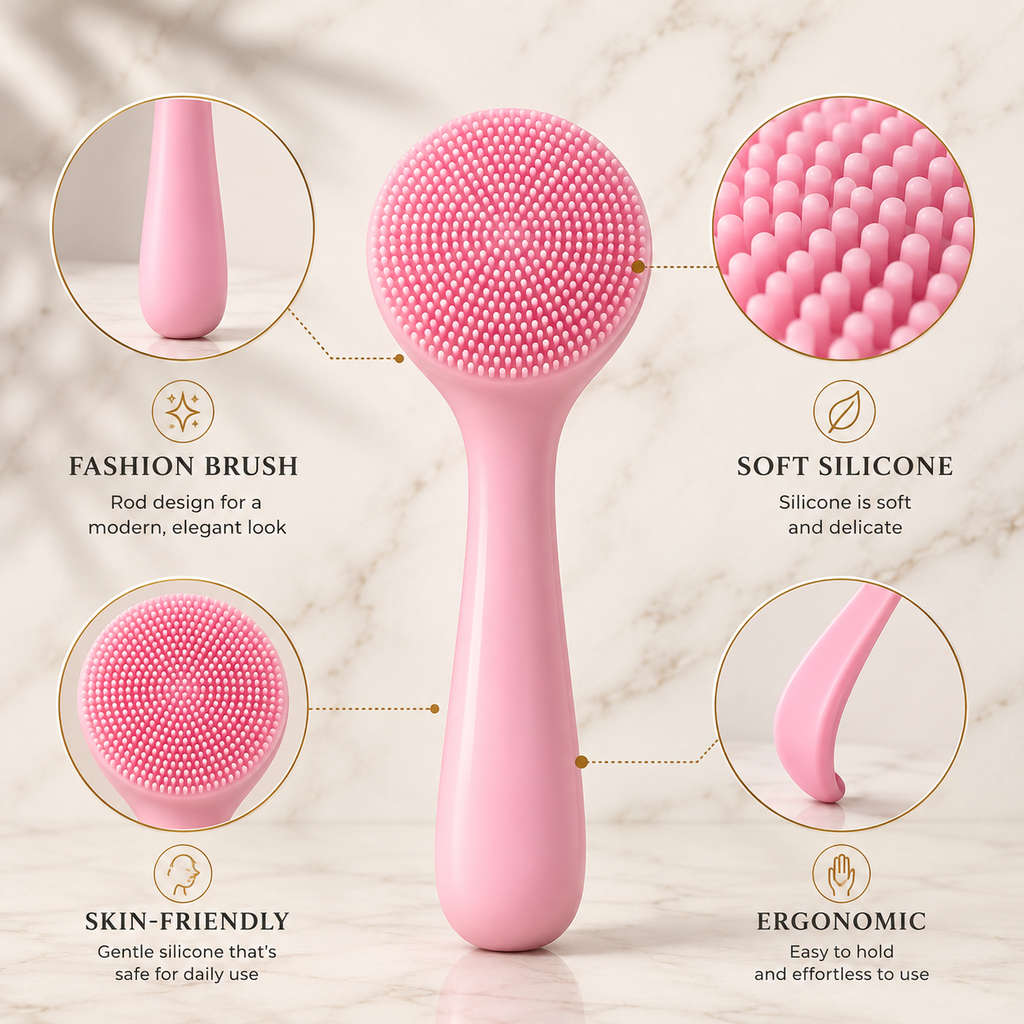 Arizele Essentials™ | 6 Piece Silicone Facial Cleansing & Exfoliating Brush Set
