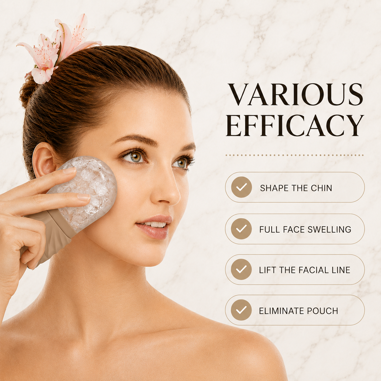 Glacielle™ | 3 Piece Cooling Facial Sculpting Set – Ice Roller & Gua Sha