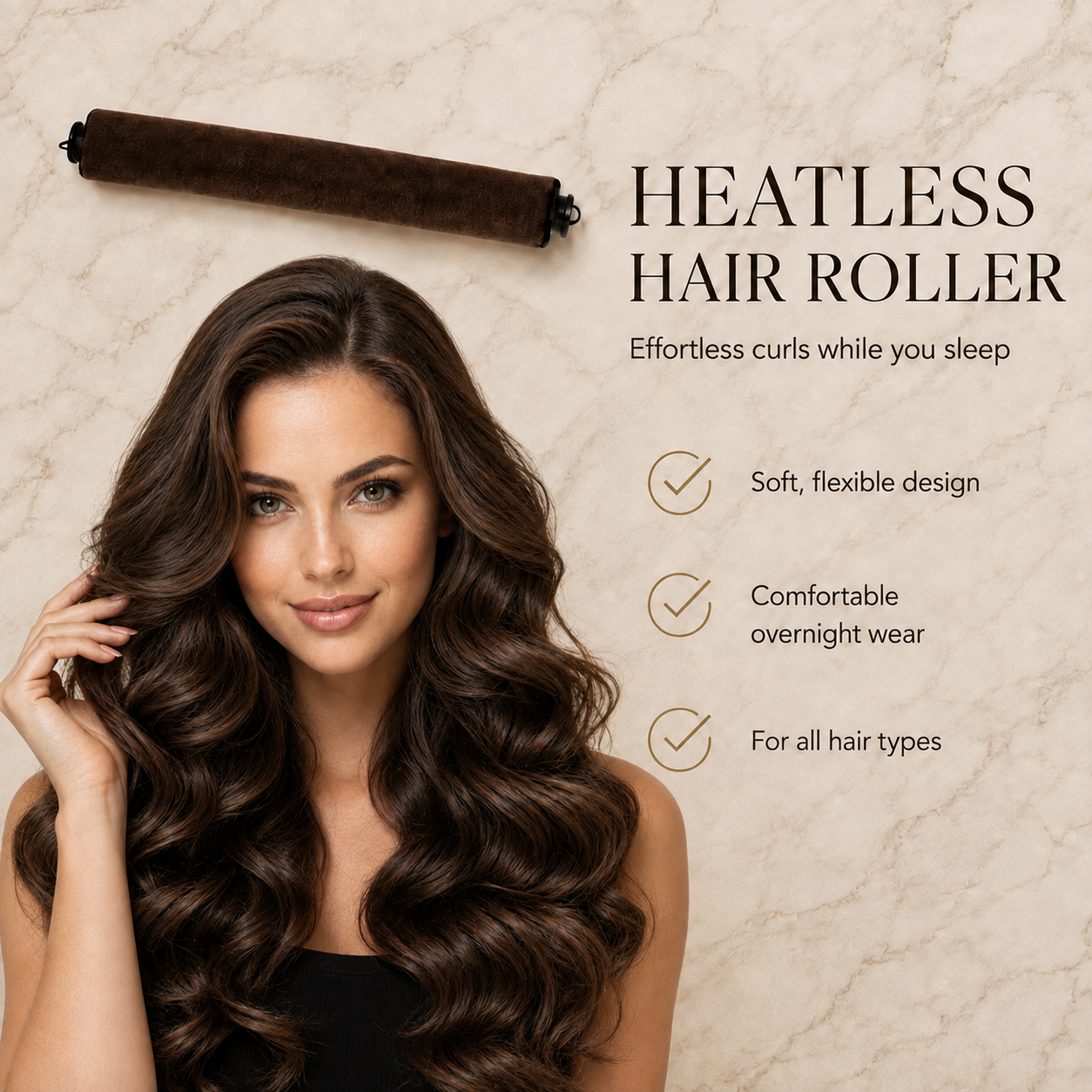 Arizele Essentials™ | 3-Piece Heatless Curling Rod Set