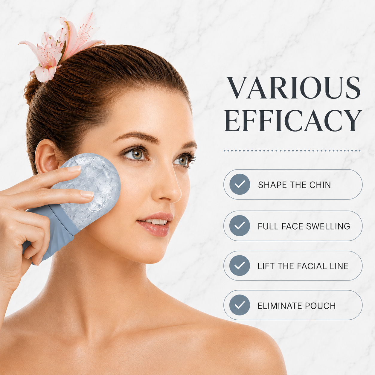 Glacielle™ | 3 Piece Cooling Facial Sculpting Set – Ice Roller & Gua Sha